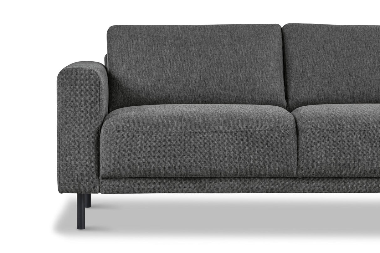 Banken - Moderne 3 - zits Bank Antraciet Stof Aniko 213x90x78 cm - Dimehouse