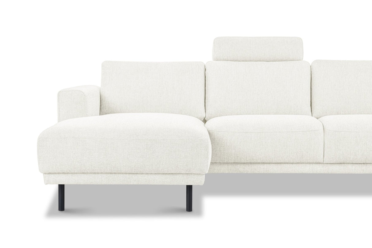 Banken - Moderne U - Bank Hoekbank Beige Stof - Rechts - 310x197x142 cm - Aniko - Dimehouse