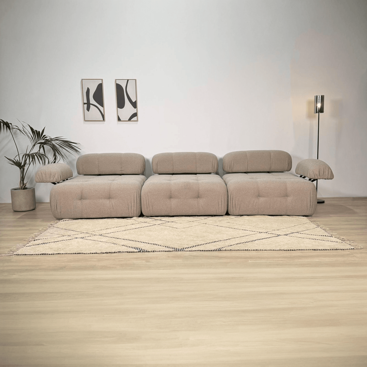 Banken - Modulaire bank 3 - zits Doblo beige - Dimehouse