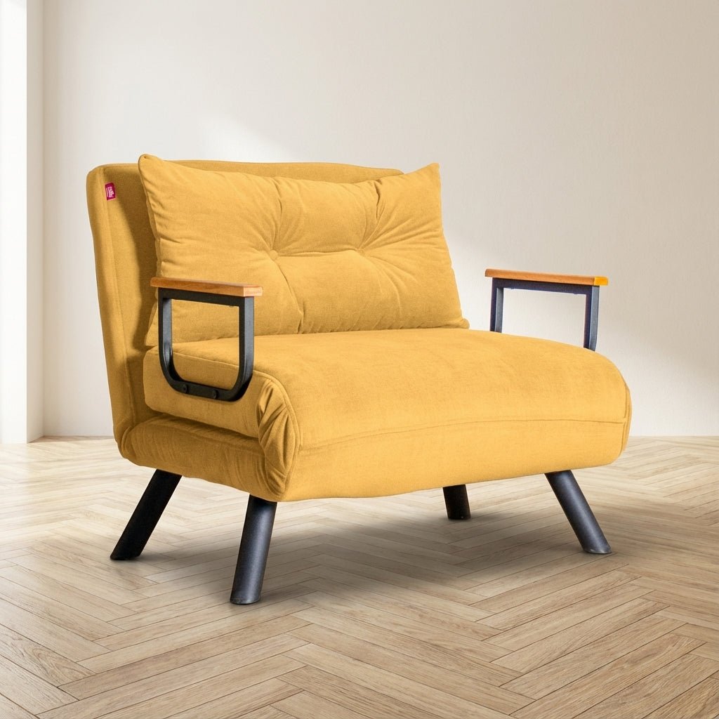 Schlafsessel Sando Mustard Yellow stimmungsvolles Foto Modern Innenraum