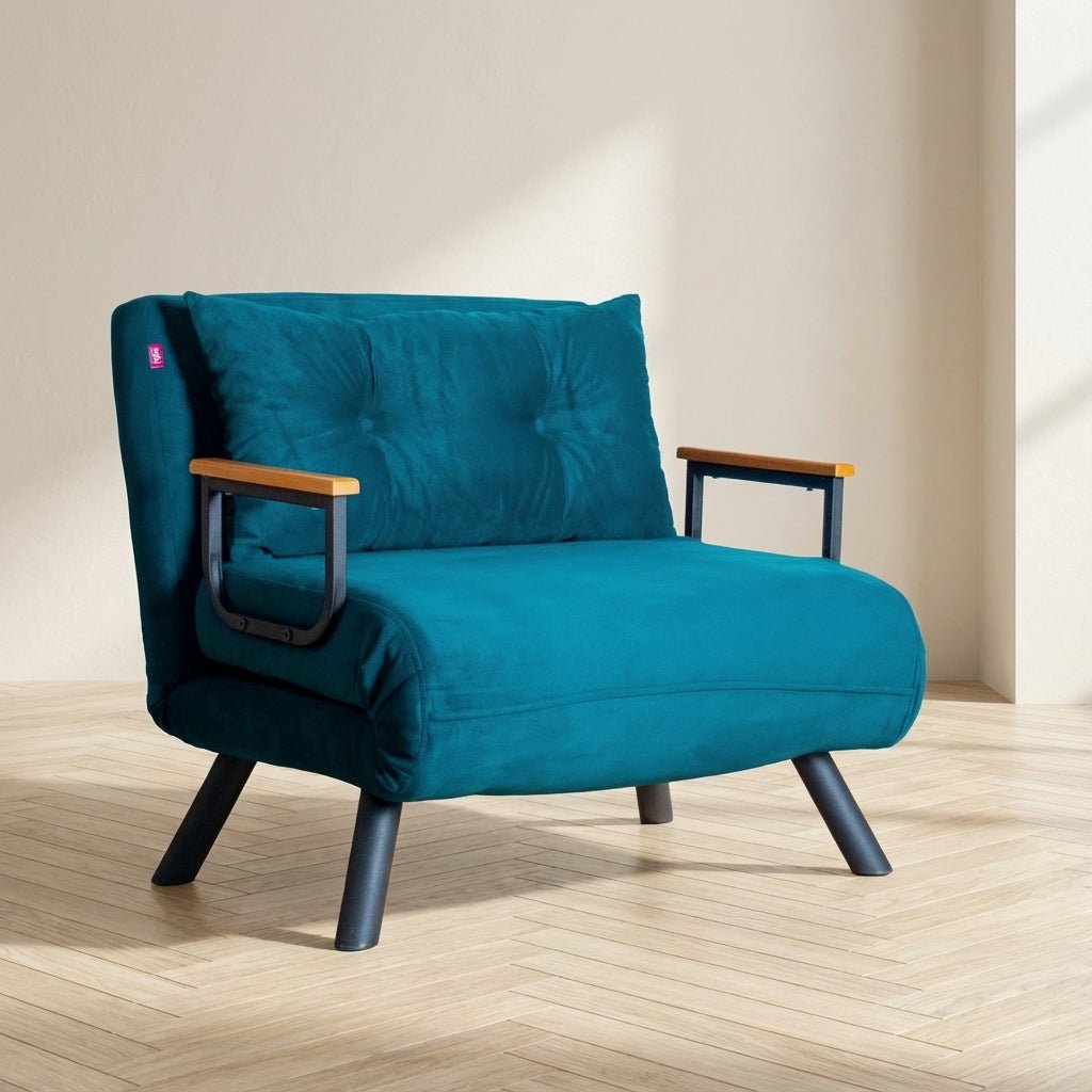 Schlafsessel Sando Petrol Green stimmungsvolles Foto Modern Innenraum