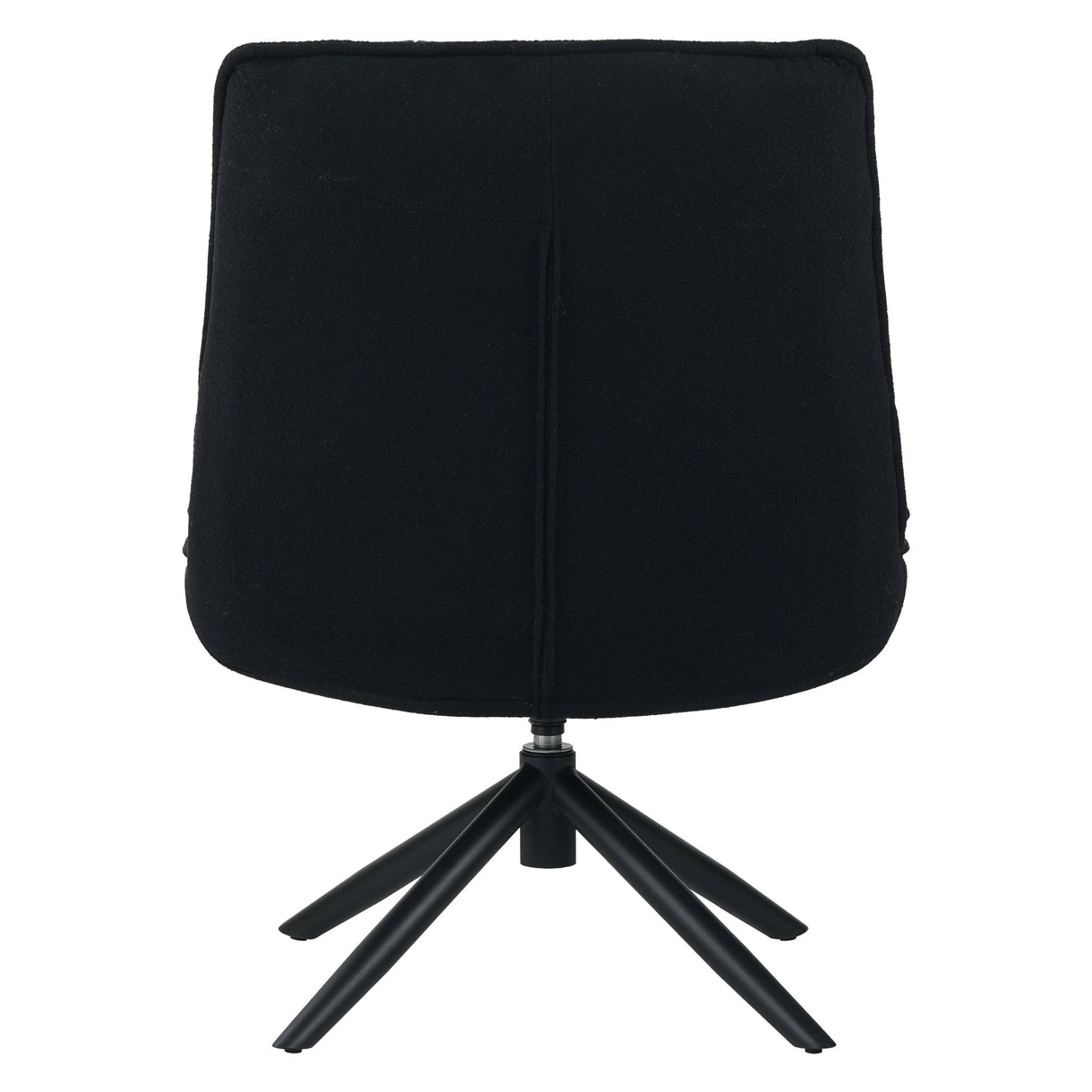 Fauteuils - Moderne draaifauteuil zwart bouclé stof 360° draaibaar Yuki - Dimehouse