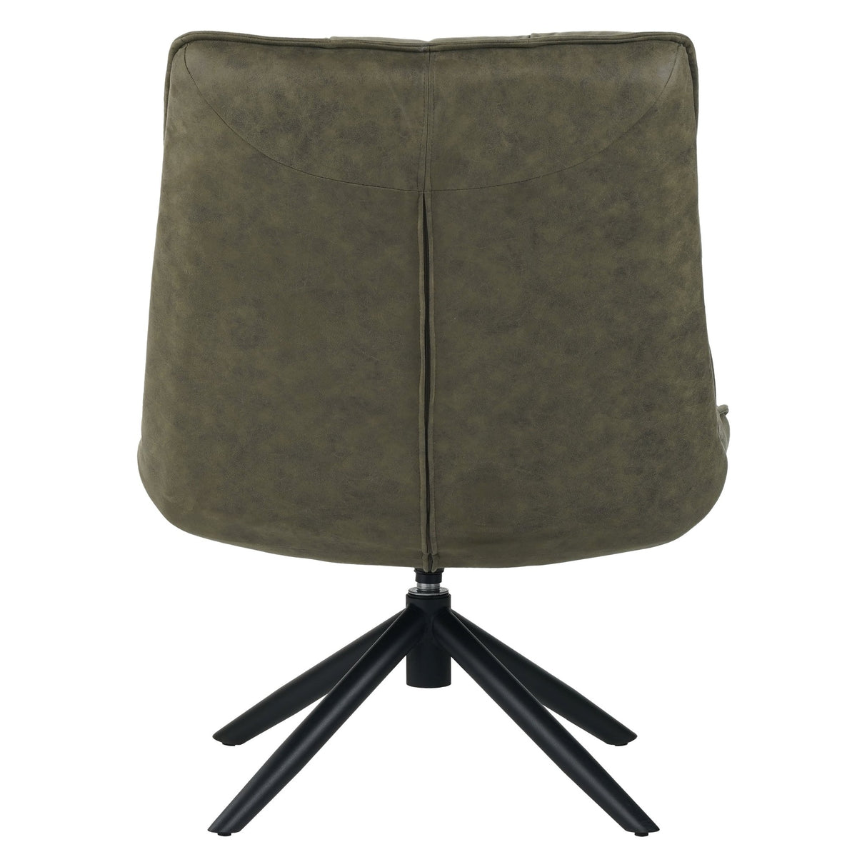 Fauteuils - Industriële draaifauteuil groen eco - leer 360° draaibaar Yuki - Dimehouse