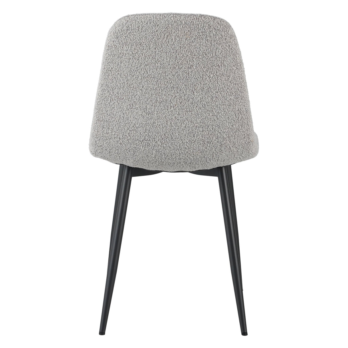 Eetkamerstoelen - Set van 4 Scandinavische Eetkamerstoelen Naturel Melange Bouclé Stof Swift - Zonder Armleuningen - Dimehouse