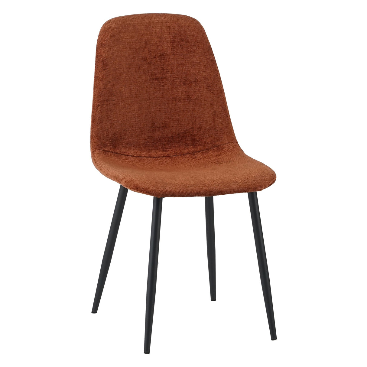 Eetkamerstoelen - Set van 4 Scandinavische Eetkamerstoelen Terra Chenille Stof Swift - Zonder Armleuningen - Dimehouse