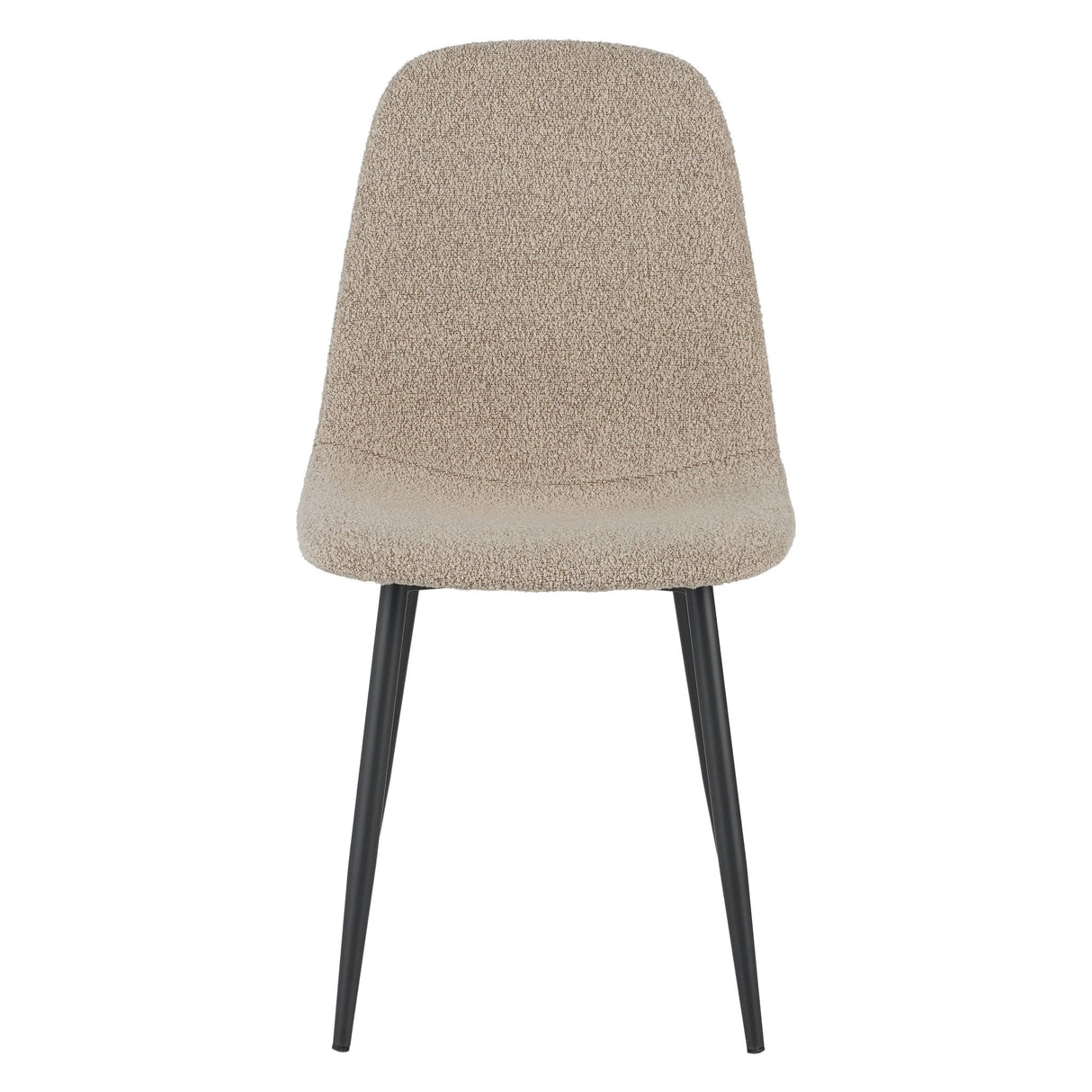 Eetkamerstoelen - Set van 4 Scandinavische Eetkamerstoelen Latte Bouclé Stof Swift - Zonder Armleuningen - Dimehouse