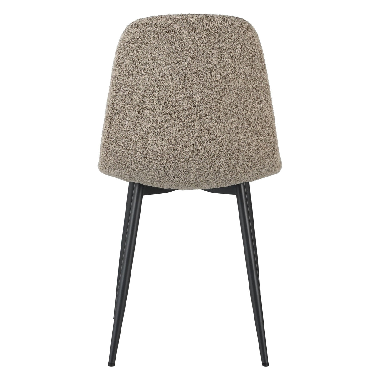Eetkamerstoelen - Set van 4 Scandinavische Eetkamerstoelen Latte Bouclé Stof Swift - Zonder Armleuningen - Dimehouse
