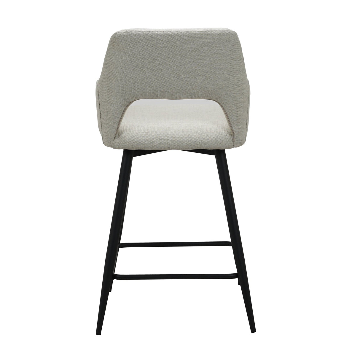 Barkrukken - Draaibare Barkruk Beige Stof Skye - Zithoogte 67 cm - Met Armleuningen - Dimehouse