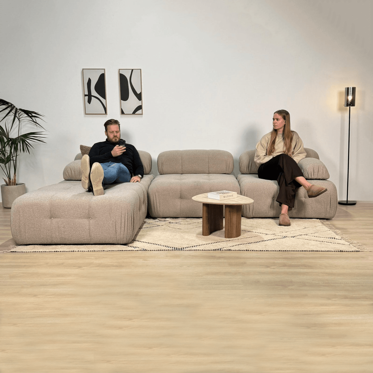 Banken - Modulaire bank 2 - zits Doblo beige - Dimehouse