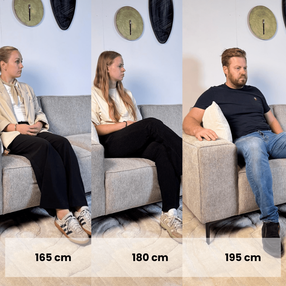Banken - Hoekbank taupe chenille gemêleerd Ravi – links - Dimehouse