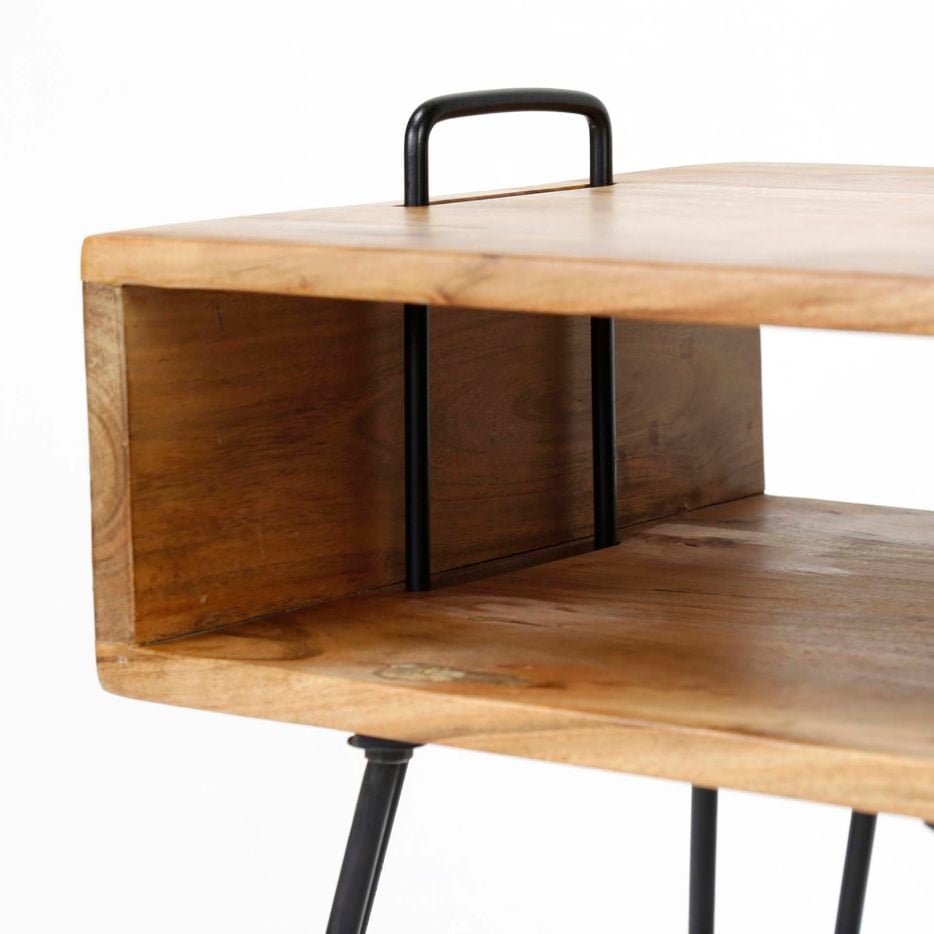 Nachttisch Aimée DH Interieur Akazie LxBxH 45x39x17 Akazienholz Weiß Fotodetail