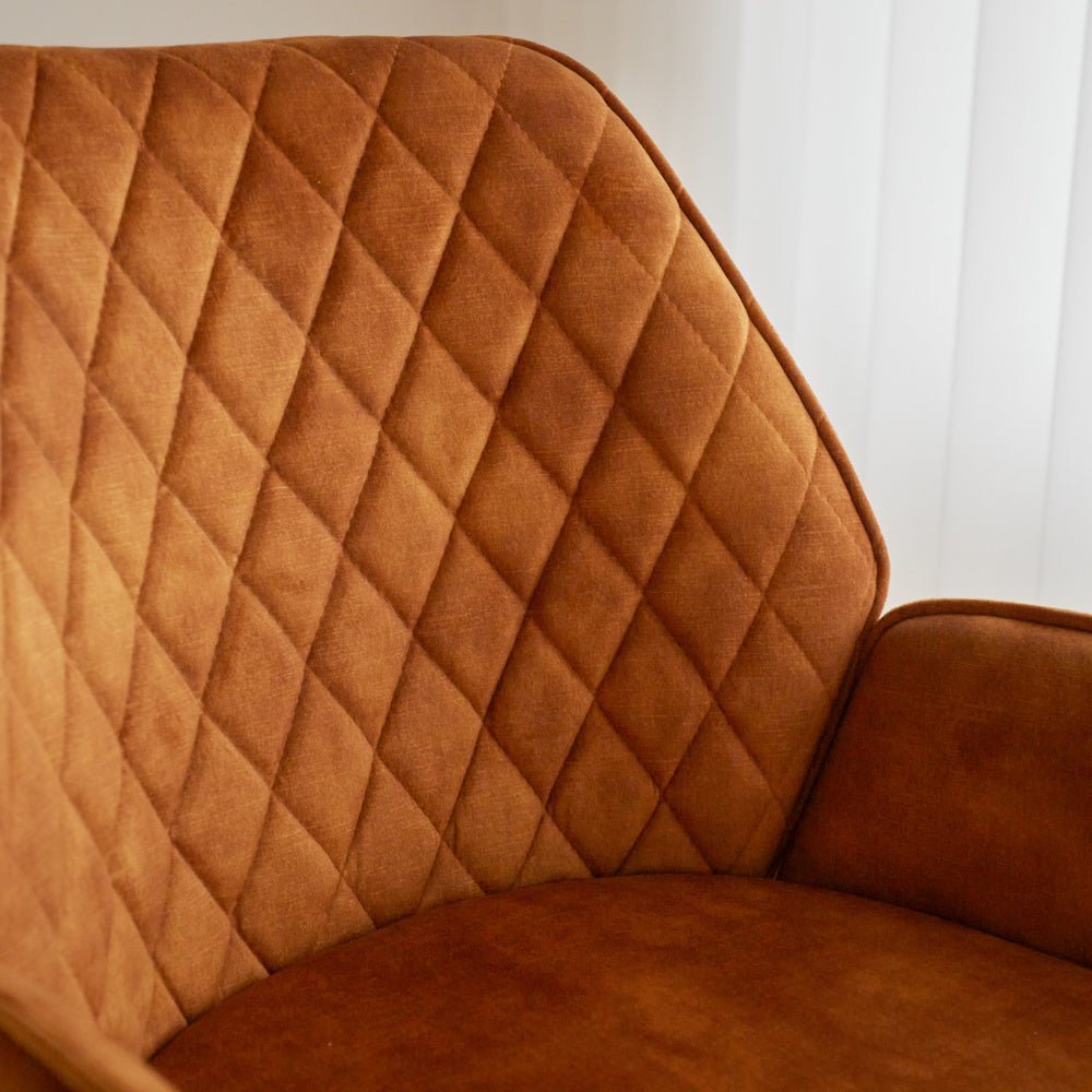 Barhocker Novan-Samt Dimehouse Cognac LxBxH 75x58x54 Stoff Stimmungsvolles Fotodetail