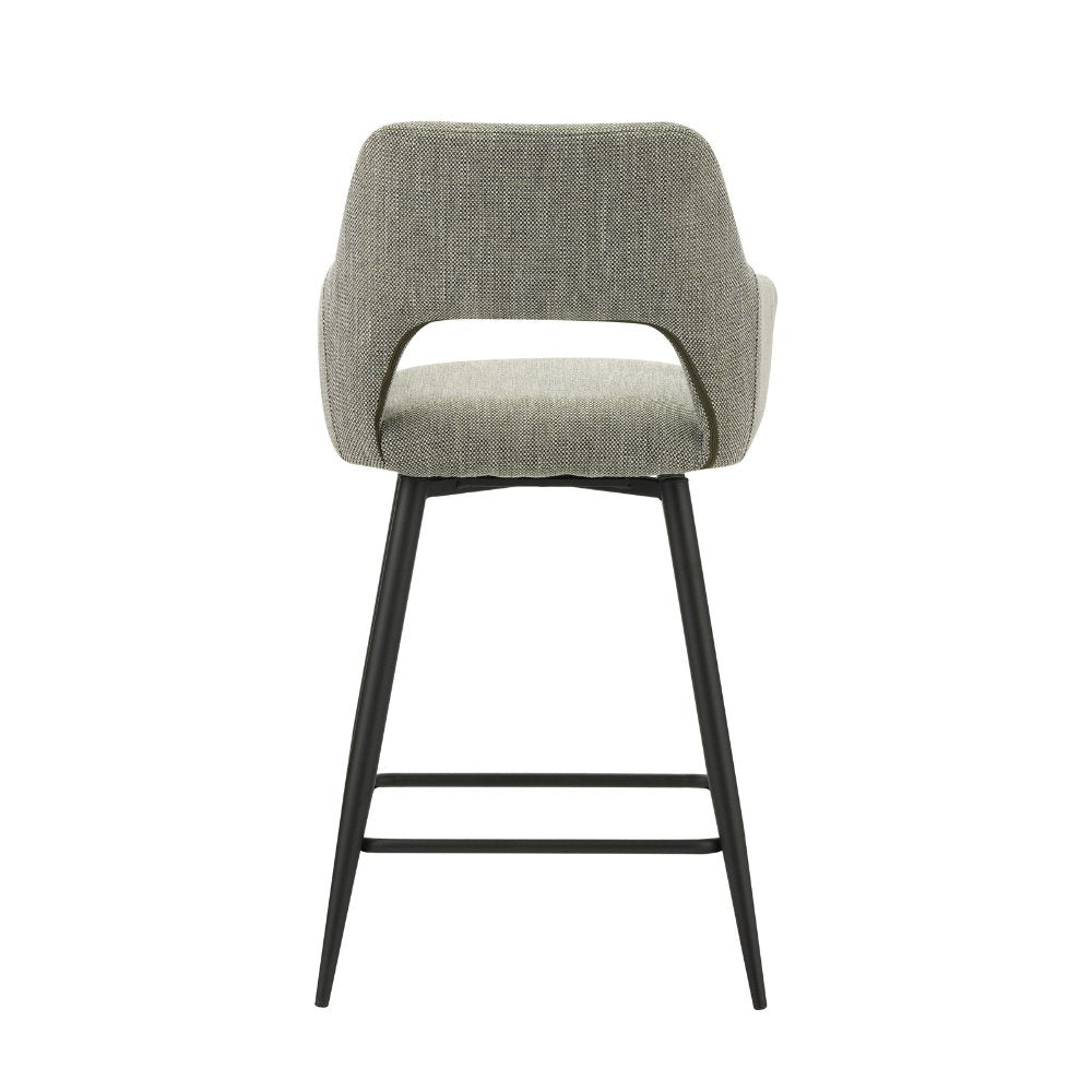 Barhocker Skye Dimehouse Grün LxBxH 81x63x54 Stoff Weißes Foto diagonale Rückansicht