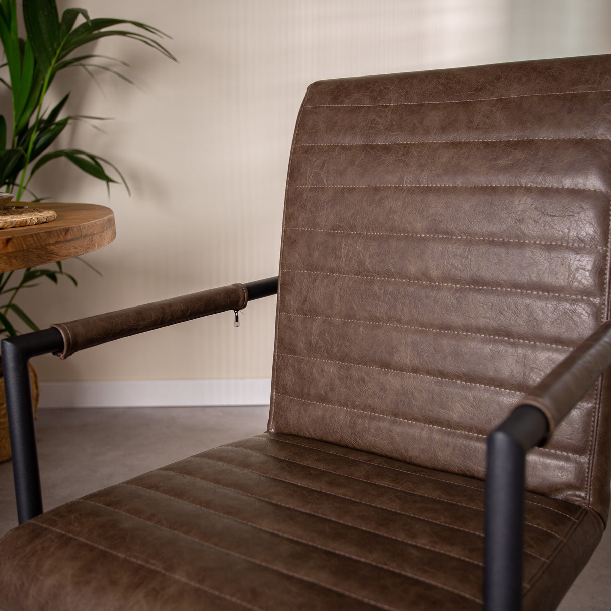 Esszimmerstuhl BHs Dimehouse Taupe LxBxH 73x59x58 Kunstleder Stimmungsvolles Fotodetail