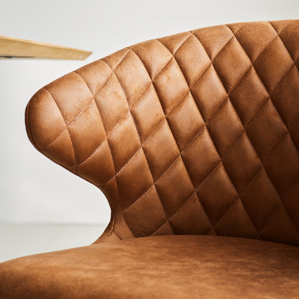 Esszimmerstuhl Eloi Dimehouse Cognac LxBxH 58x58x54 Stoff Stimmungsvoller Fotoausschnitt