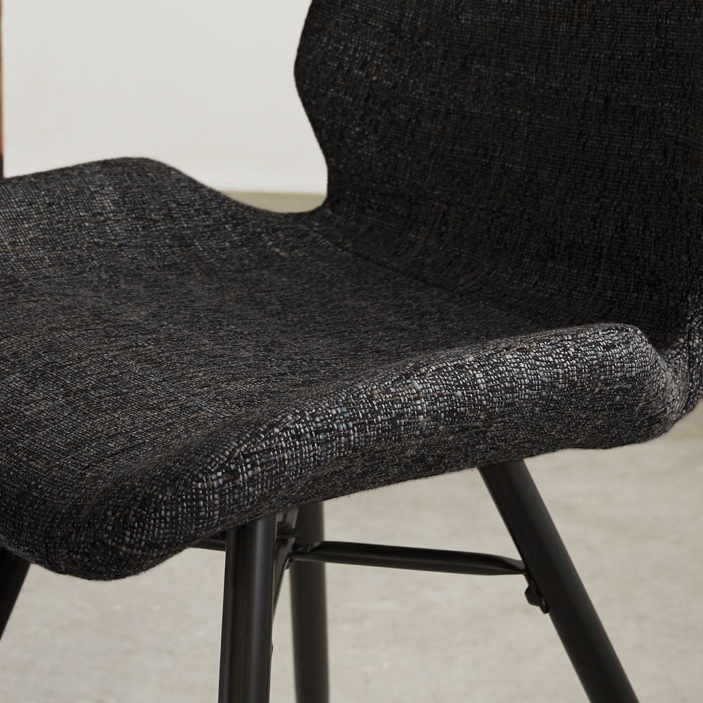 Esszimmerstuhl Beau Chenille Dimehouse Anthrazit LxBxH 72x68x50 Stoff Stimmungsvoller Fotoausschnitt