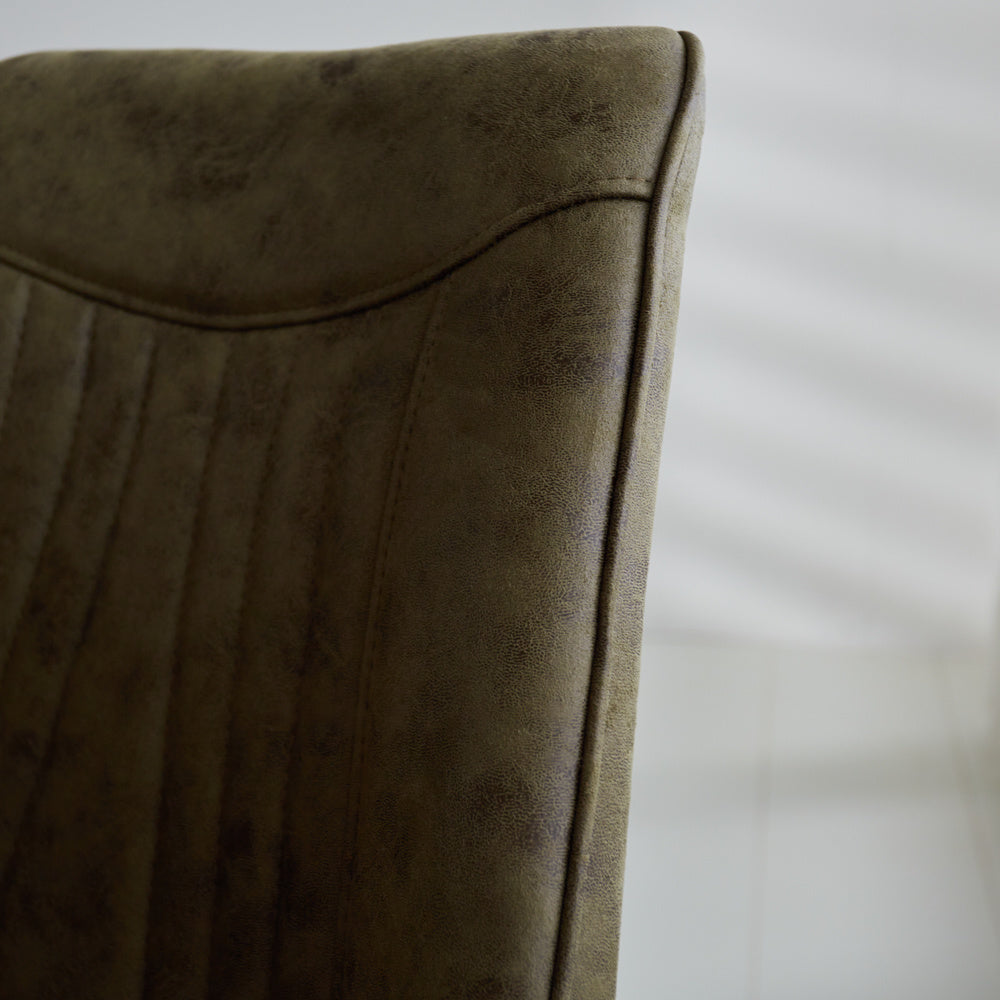 Esszimmerstuhl Jada Ecoleer Dimehouse Grün LxBxH 79x57x53 Ecoleather Atmosphere Foto-Farbmuster