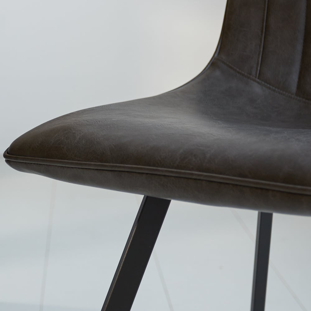 Esszimmerstuhl Jimmy Kunstleder Dimehouse Anthrazit LxBxH 75x57x51 Kunstleder Stimmungsvolles Fotodetail