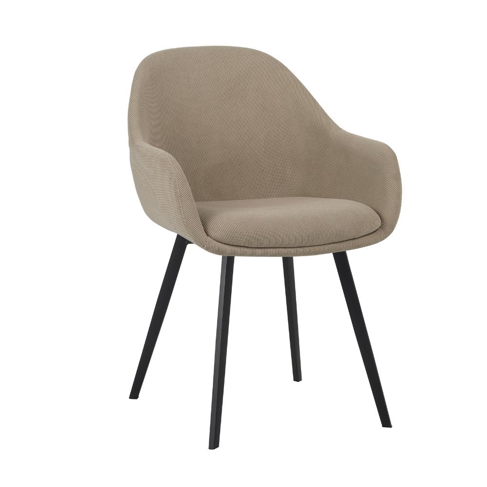 Esszimmerstuhl Remy Dimehouse Taupe LxBxH 64x59x58 Weißes Foto, diagonale Vorderansicht