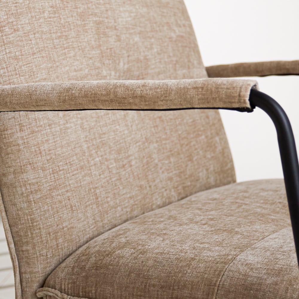 Sessel Hailey Chenille Dimehouse Beige LxBxH 66x64x37 Stoff Stimmungsvolles Fotodetail