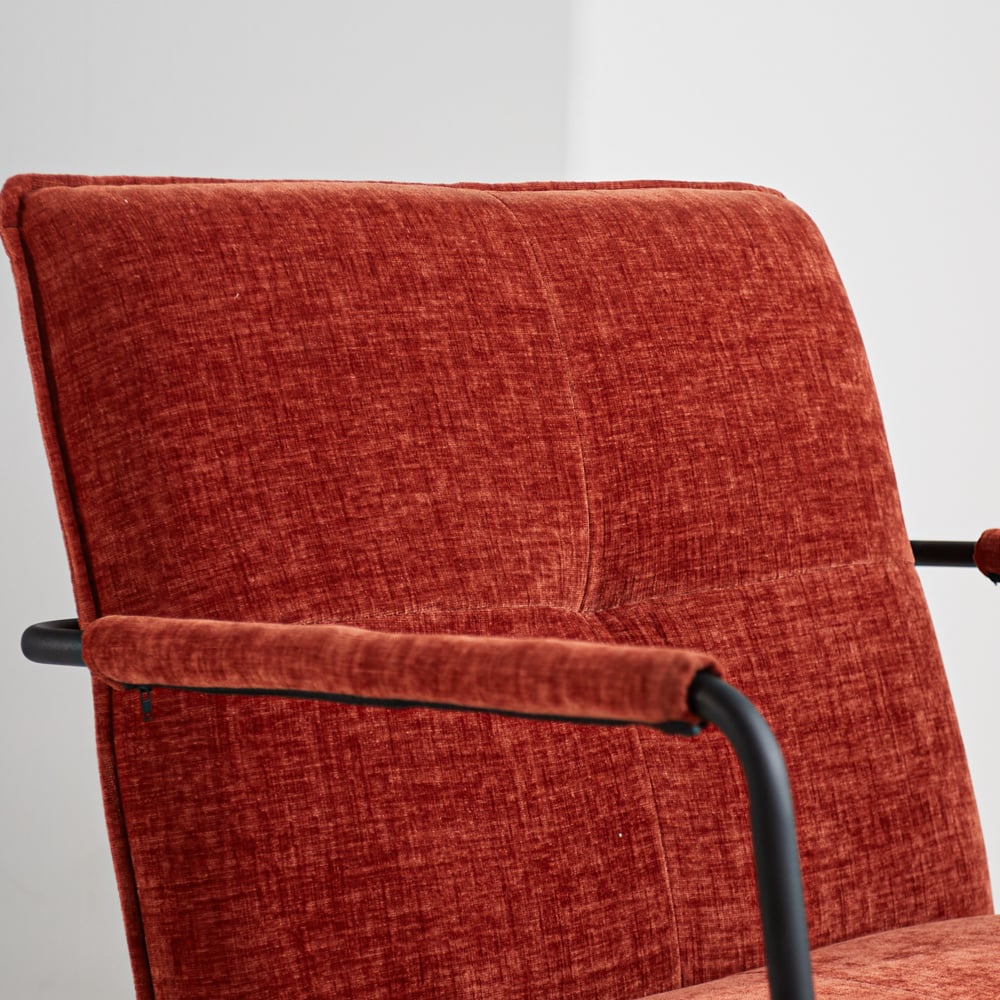 Sessel Hailey Chenille Dimehouse Kupfer LxBxH 66x64x37 Stoff Stimmungsvolles Fotodetail