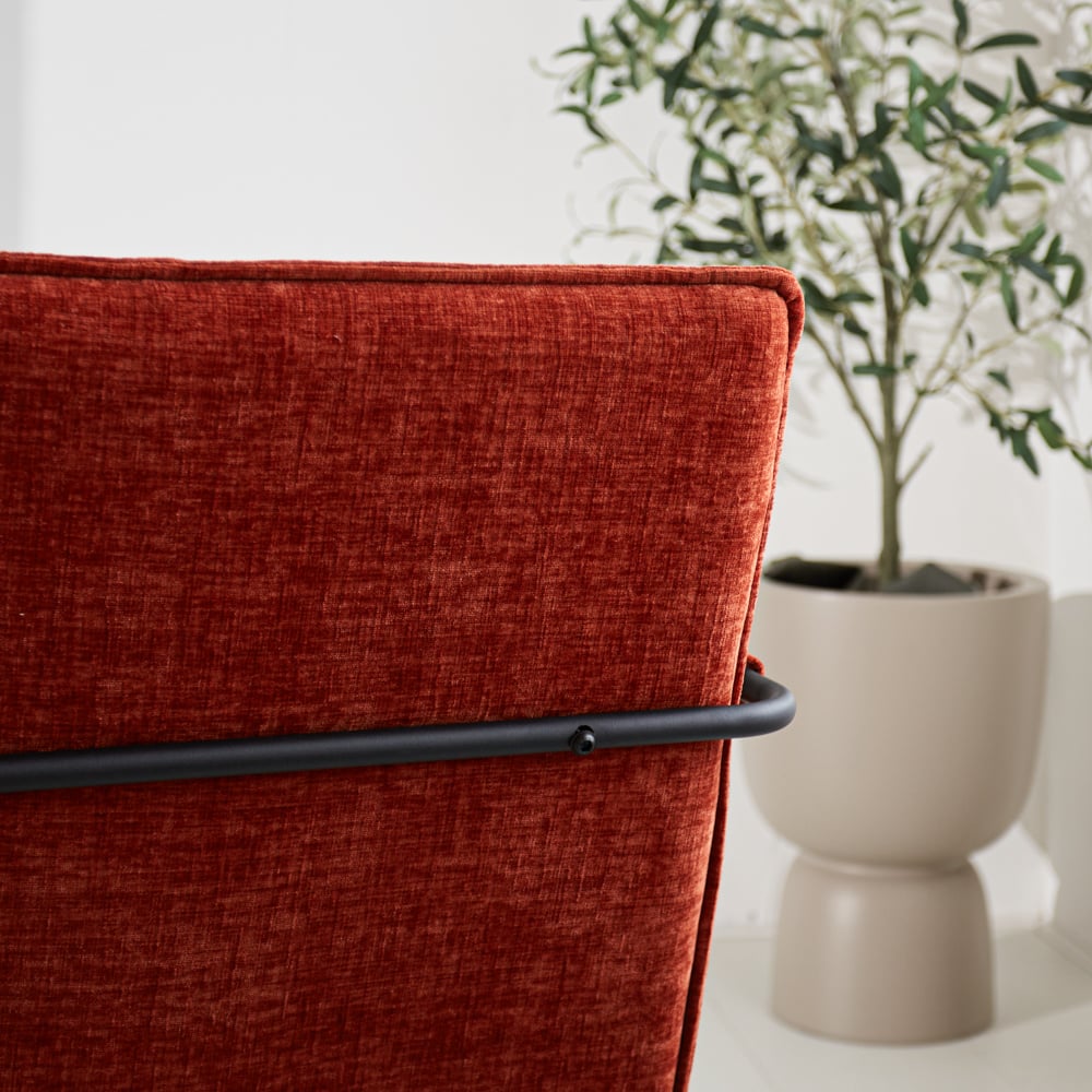 Sessel Hailey Chenille Dimehouse Kupfer LxBxH 66x64x37 Stoff Stimmungsvolles Fotodetail