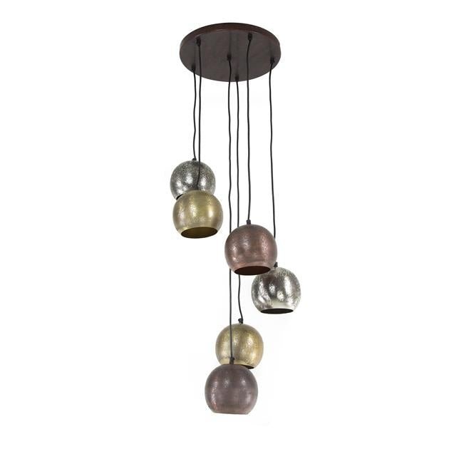 Hängelampe Berns DH Interior Nickel LxBxH 47x43x25 Nickel Weiß Foto diagonale Vorderansicht