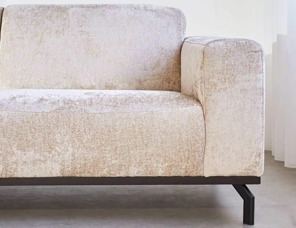 Sofa Chloe DeGeBe Beige Stoff Stimmungsvolles Fotodetail