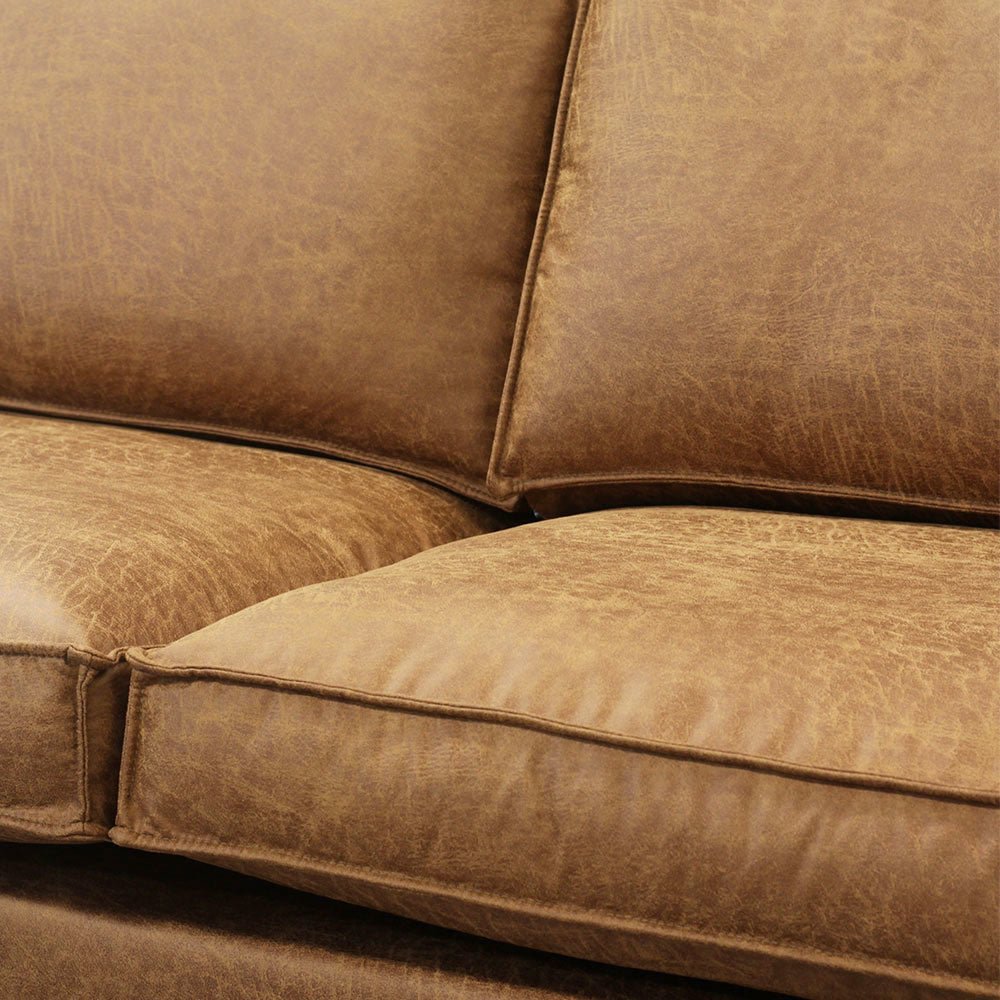 Sofa Tulin DeGeBe Cognac Stoff Stimmungsvolles Fotodetail