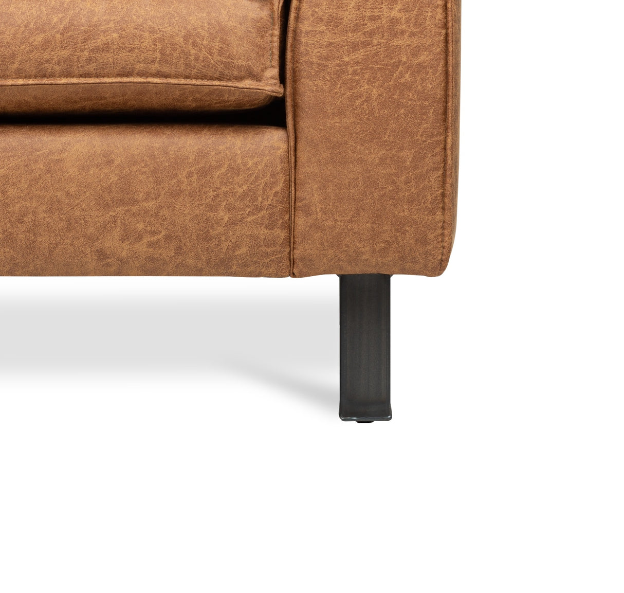 Sofa Tulin DeGeBe Cognac Stoff Weiß Fotodetail