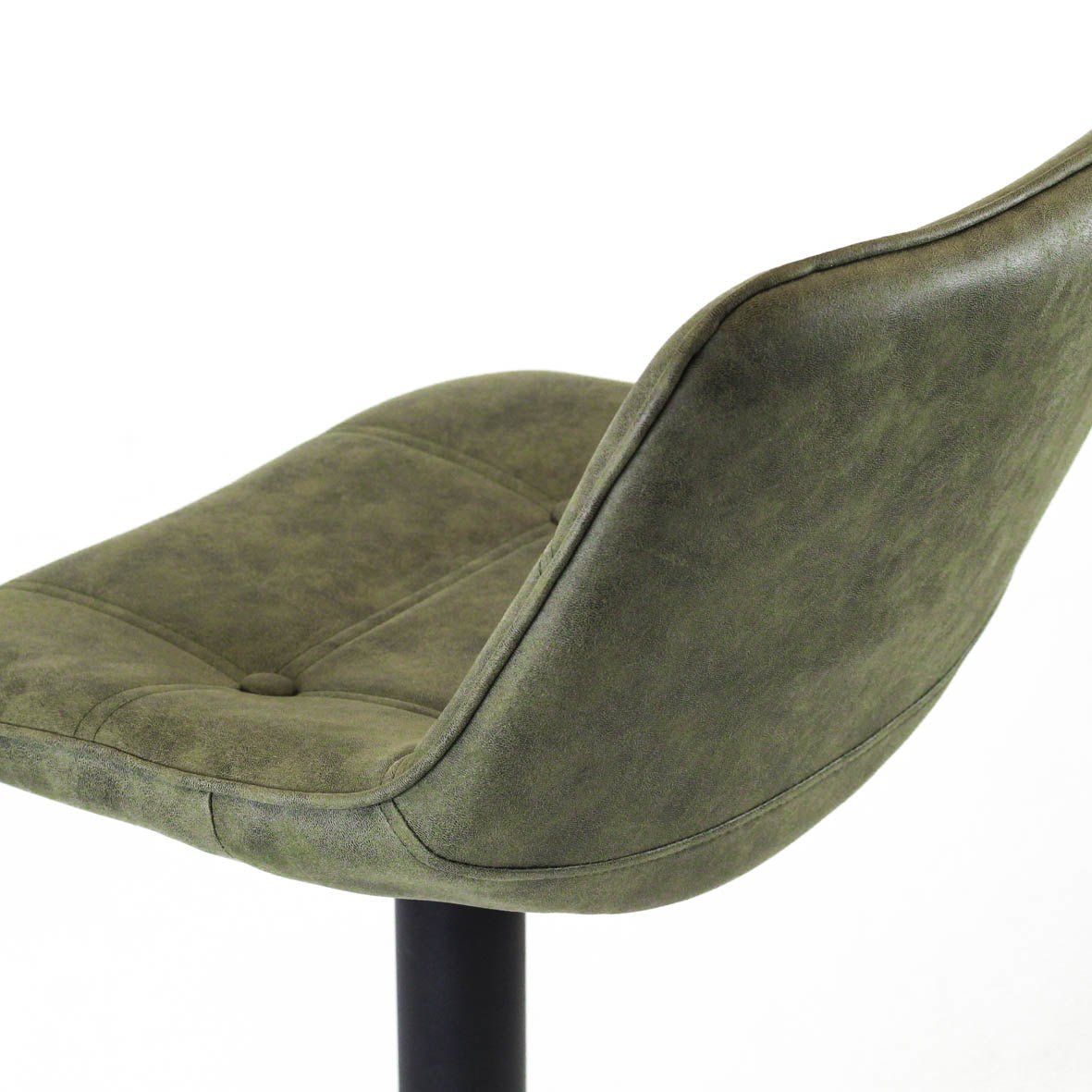Barhocker Keston Dimehouse Grün LxBxH 82x52x39 Mikrofaser Weißes Fotodetail