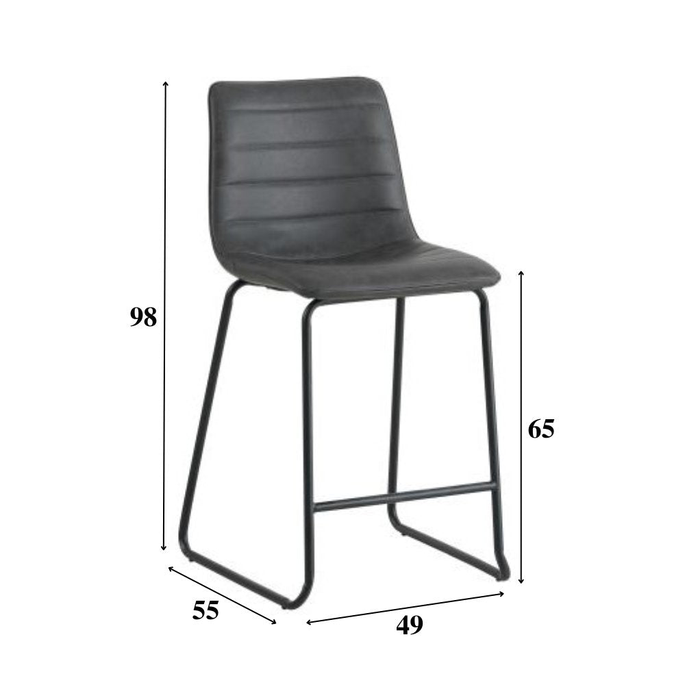Barhocker Mark Kunstleder Dimehouse Anthrazit LxBxH 79x65x54 Kunstleder Weiße Fotogrößenangabe
