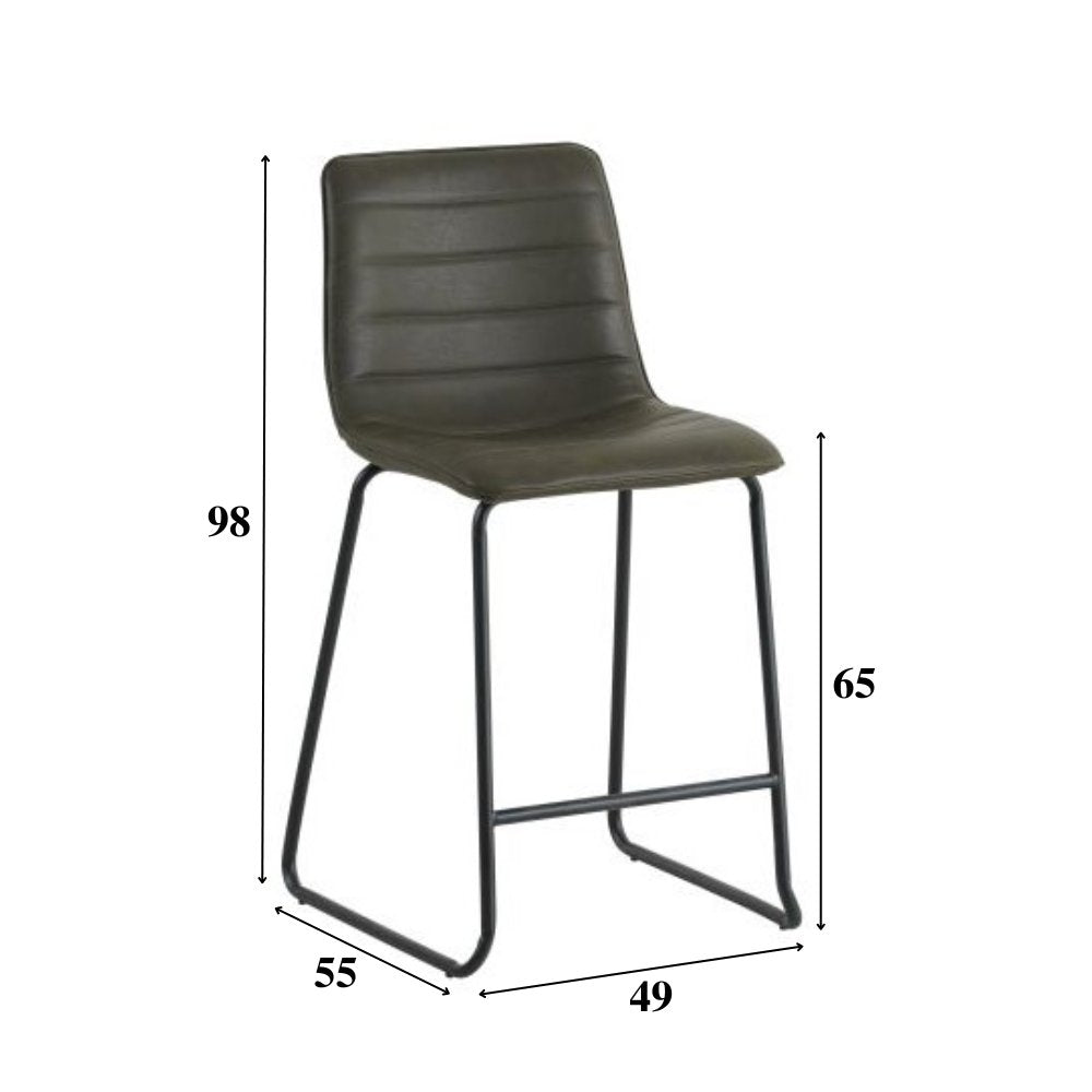 Barhocker Mark Kunstleder Dimehouse Grün LxBxH 79x65x54 Kunstleder Weiße Fotogrößenangabe