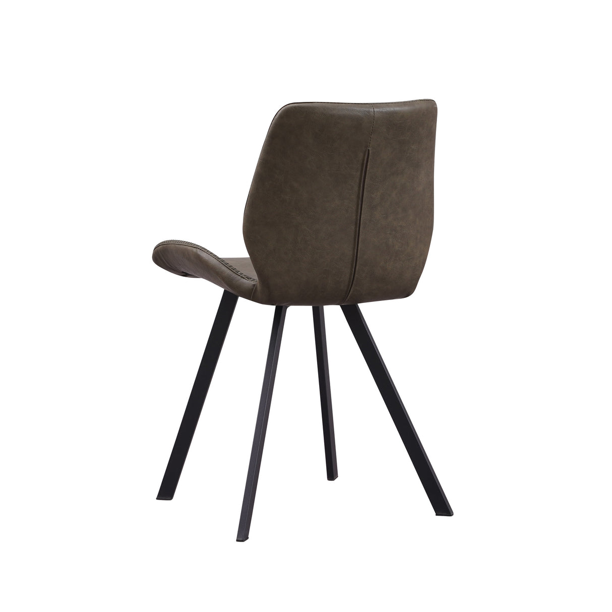 Esszimmerstuhl Barry Dimehouse Grün LxBxH 69x66x48 Kunstleder Weißfoto schräg Rückansicht