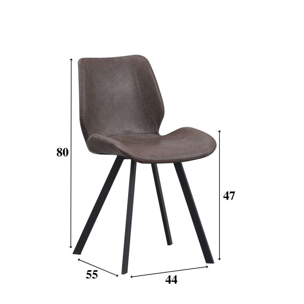 Esszimmerstuhl Barry Dimehouse Taupe LxBxH 69x66x48 Kunstleder Weiße Fotogrößenangabe
