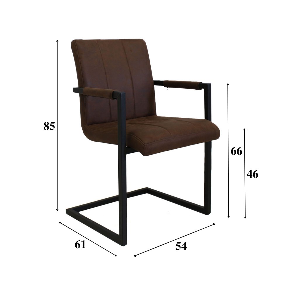 Esszimmerstuhl Jackson Dimehouse Braun LxBxH 71x58x54 Stoff Weißfoto Größenangabe
