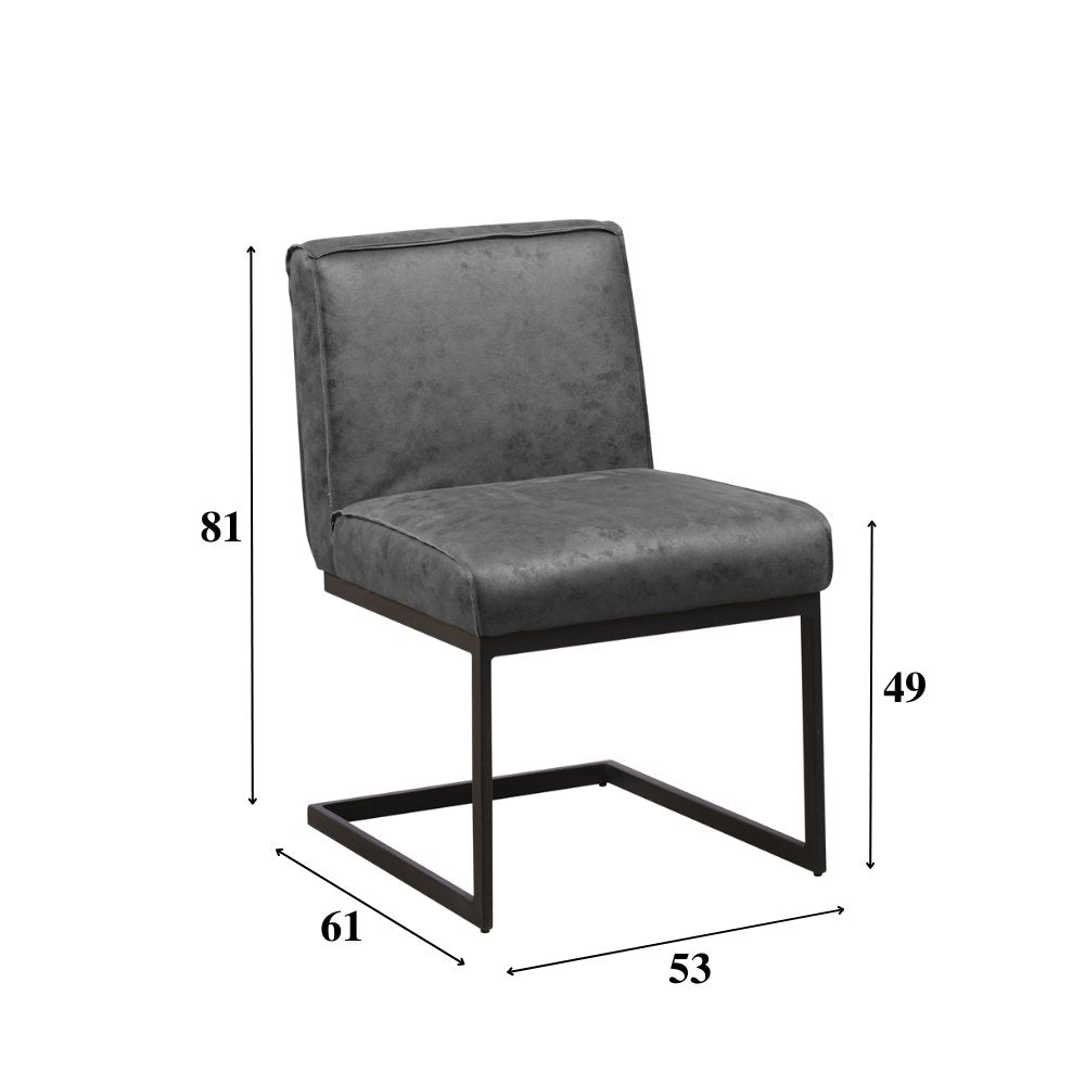 Esszimmerstuhl Nathan Dimehouse Anthrazit LxBxH 75x62x56 Stoff Weiß Fotogrößenangabe