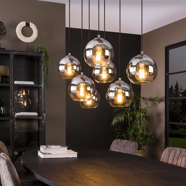 Hängelampe Juliette DH Interior Silber LxBxH 116x48x33 Silber Ambientefoto schräge Vorderansicht