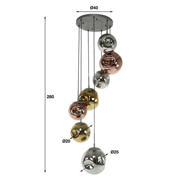 Hängelampe Ada DH Interior Silber LxBxH 71x60x57 Silber Weiß Fotogrößenangabe