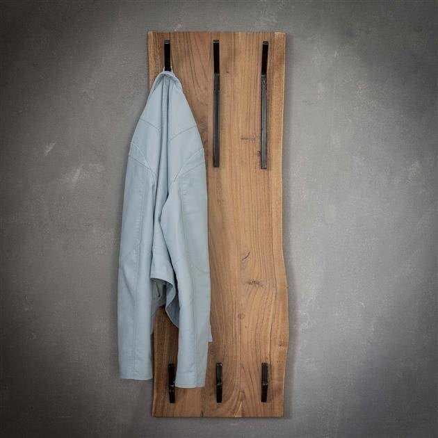 Garderobe Levi DH Interior Akazie LxBxH 110x36x27 Akazienholz Stimmungsvolles Foto Vorderansicht