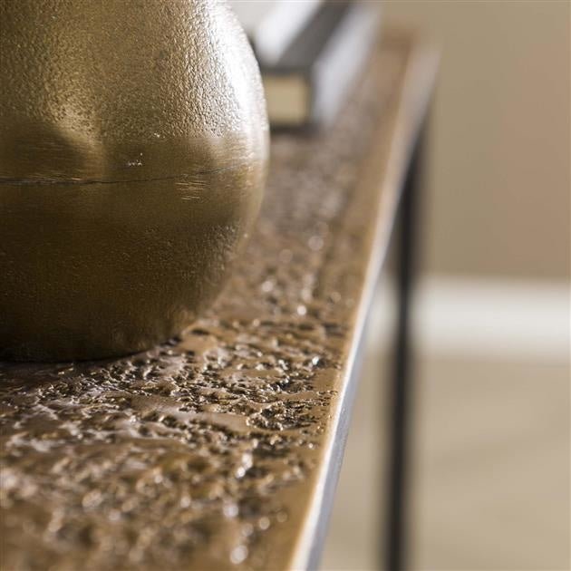 Schminktisch Lizzy DH Interior Bronze LxBxH 82x80x30 Bronze Stimmungsvolles Foto diagonale Vorderansicht