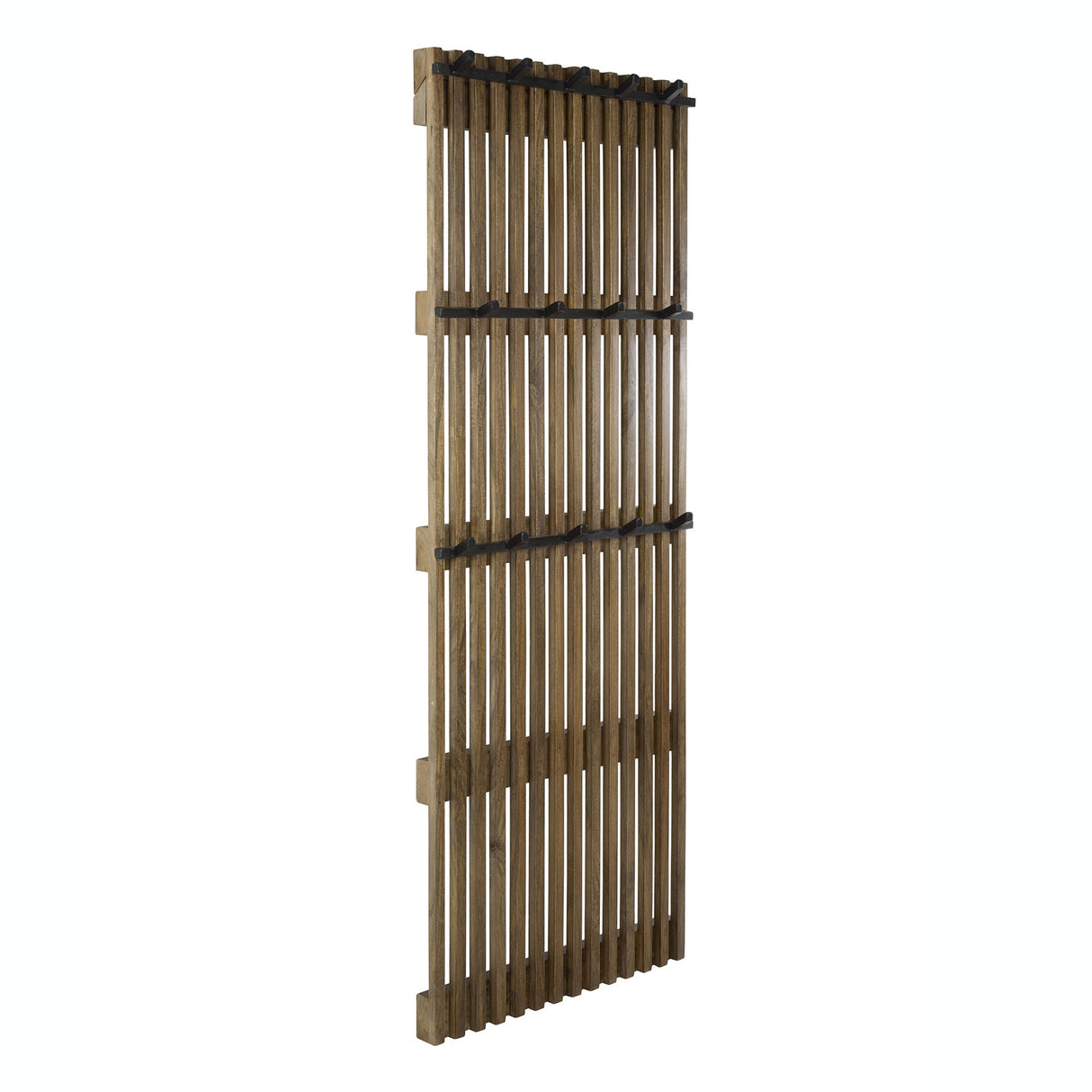 Garderobenständer Vera DH Interior Mango LxBxH 165x67x12 Mangoholz Weißes Foto, diagonale Vorderansicht
