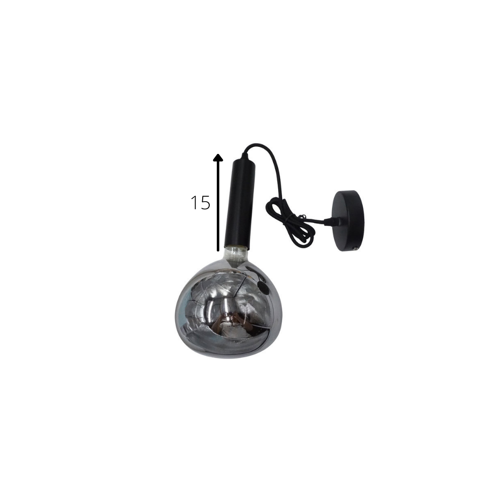 Hängelampe Katie Smokey Dimehouse Anthrazit LxBxH 29x22x21 Glas Weiß Fotogrößenangabe