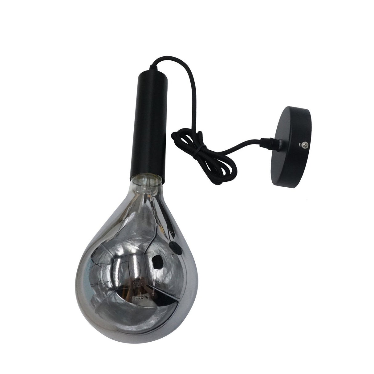 Miles Smokey Hängelampe Dimehouse Anthrazit LxBxH 29x22x22 Glas Weiß Foto Seitenansicht