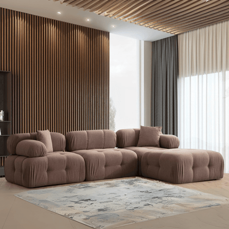 Banken - Modulaire bank 3 - zits met hocker Doblo cappuccino - Dimehouse