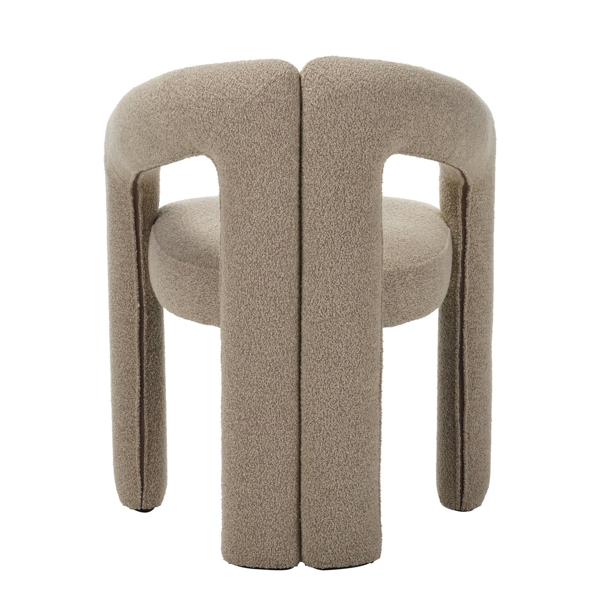 Eetkamerstoelen - Design Eetkamerstoel Zandkleur Bouclé Maro - Volledig Stof - Dimehouse