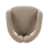 Eetkamerstoelen - Design Eetkamerstoel Zandkleur Bouclé Maro - Volledig Stof - Dimehouse