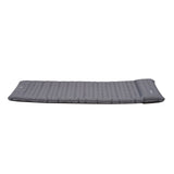 Luftmatratze 1 Person mit integriertem Aufblassystem 205x67x10 cm Dimehouse Grau LxBxH 23x15x15 Nylon Weißes Foto Seitenansicht