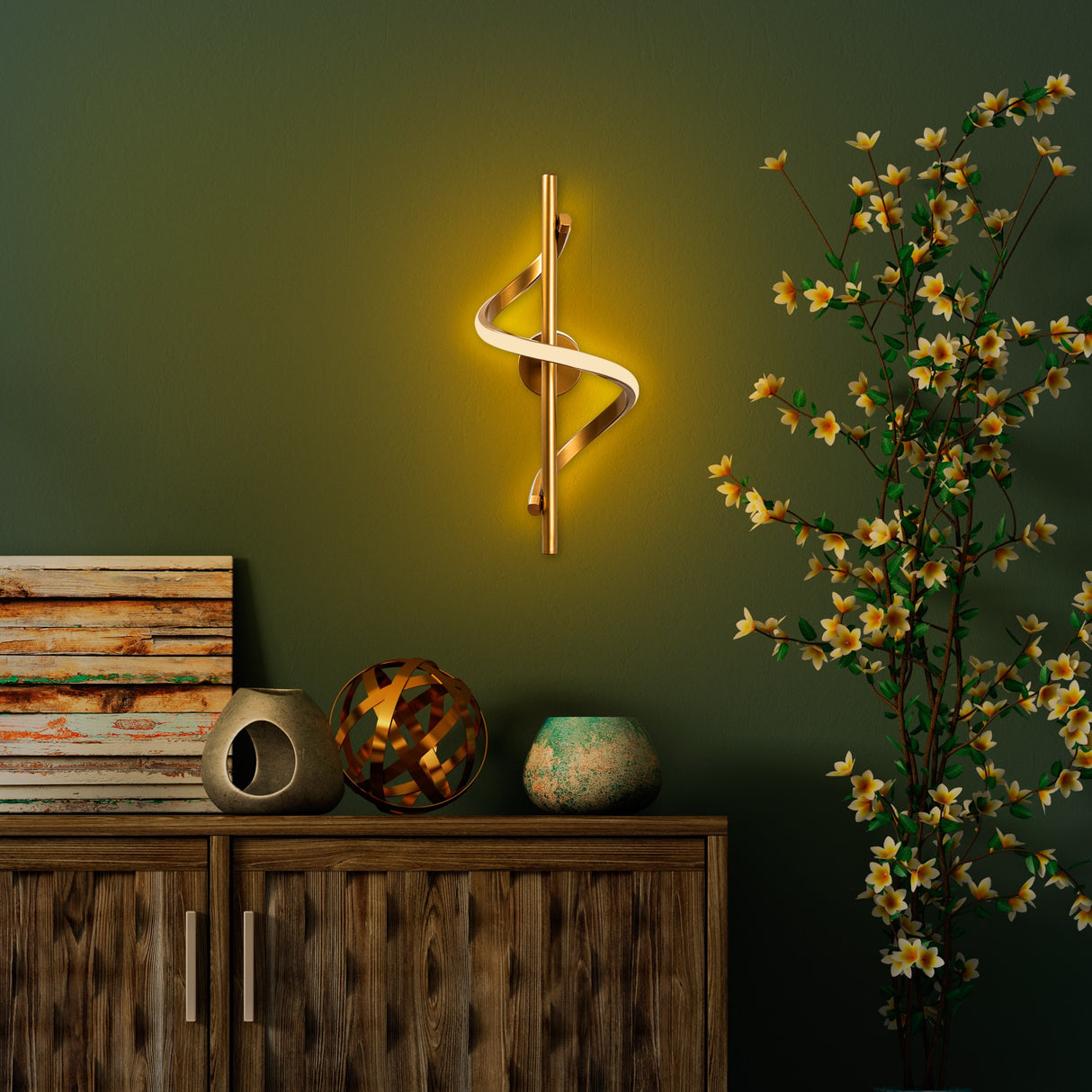 Wandlampen - Wandlamp Goud Metaal Opulent - Dimehouse