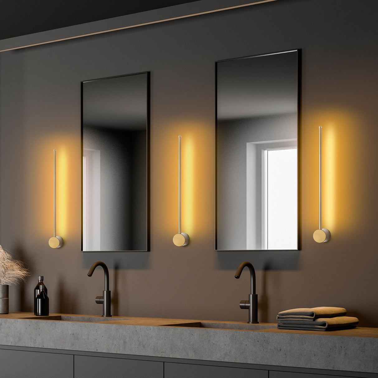 Wandlampen - Wandlamp Goud 62 cm Metaal Vortex - Dimehouse